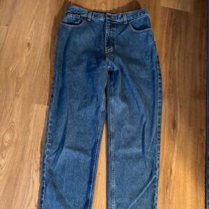 LL Bean Womens Original Fit Traditional Medium Wash Straight Leg Jeans EUC 14